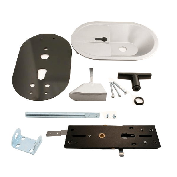 Built-in cylinder lock, 80mm panel