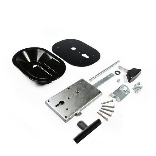 Surface-mounted cylinder lock.
