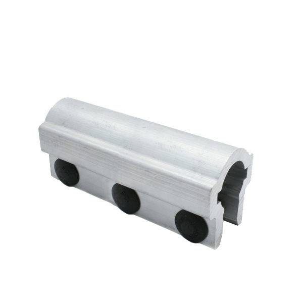 Coupler. solid. aluminum. 1 inch. 90mm