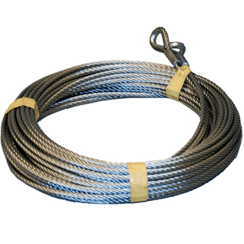 [108012048] Drahtseil 4mm, Länge = 12900mm, mit Kausche und feste Endpressklemme