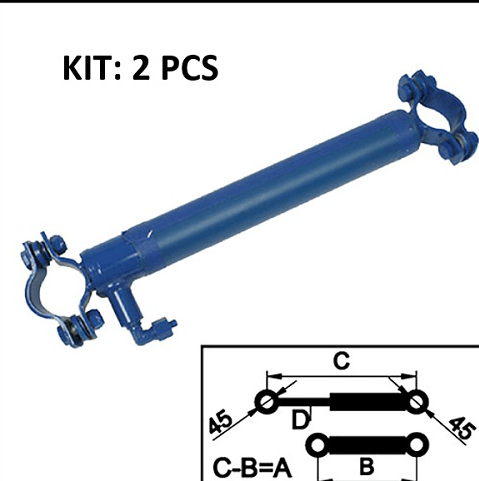 [201003006] Crawford/Hafa hydraulic cylinder, upper lip,stroke L=505mm