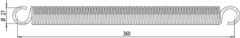 Tension spring. spring length 360mm