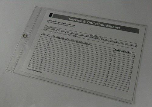 Sleeve for service and maintenance card