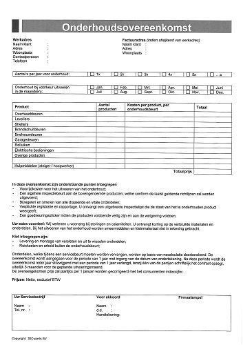 Maintenance  agreement