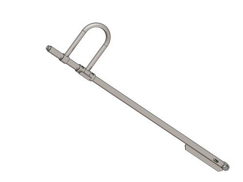 [2070009] Operating lever right, dock plate length 2000mm