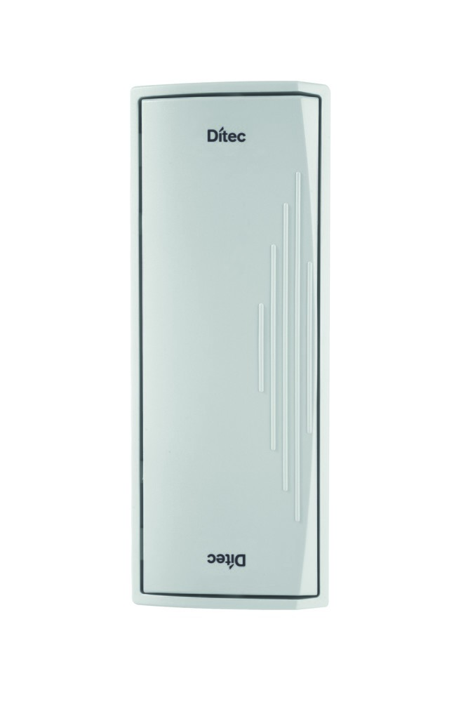 Elbow shaped rectangular push-button