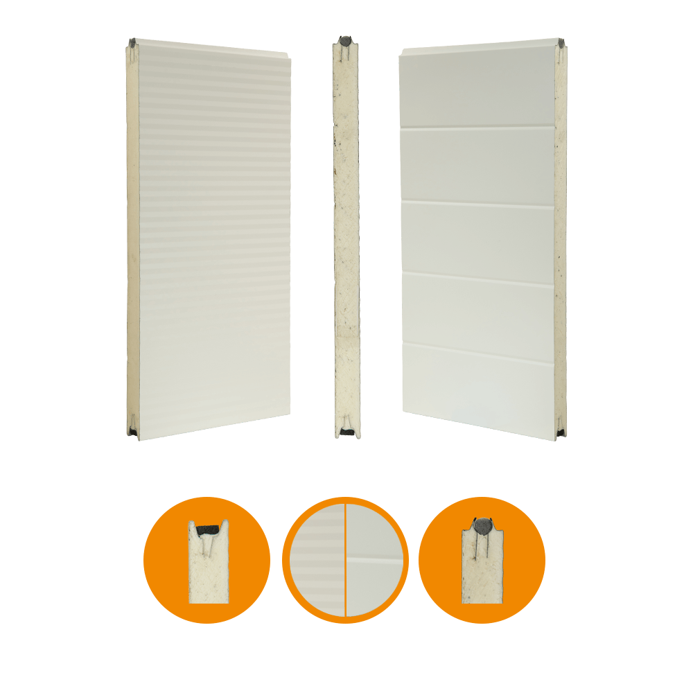 Alpha Door panel. ISO Micro. 40x610. RAL9002/RAL 9002