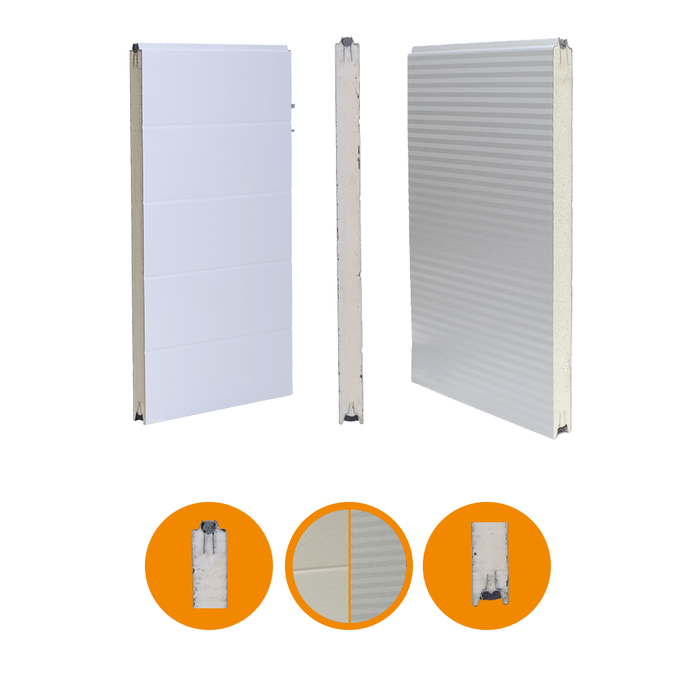 Alpha Door panel. ISO Micro. 40x732mm. RAL9006/RAL 9002
