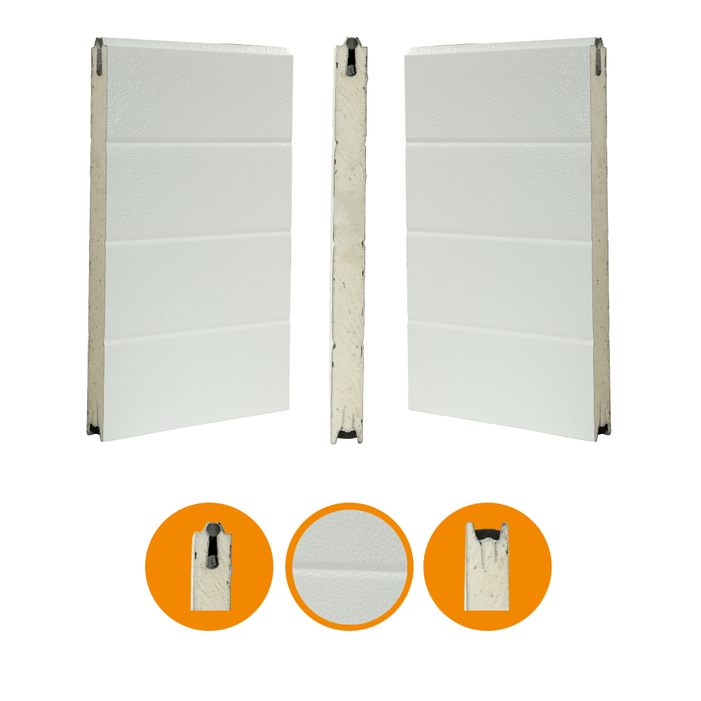 Alsta T7 door panel. steel. 40x488mm RAL 9002/RAL 9010