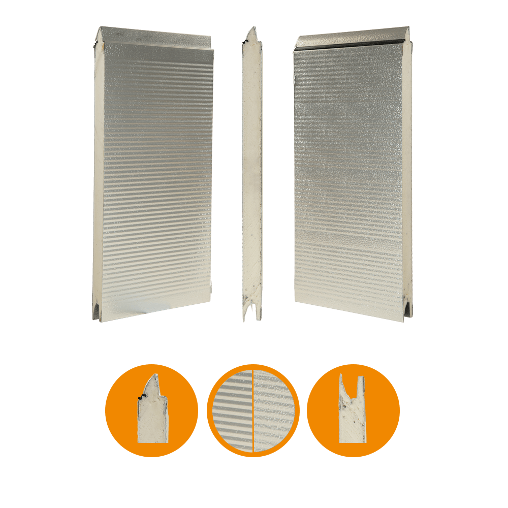 [102001043-a] Crawford door panel original 542 aluminum. 42x600mm Brut Alu (Ensemble complet, Standard, Standard)