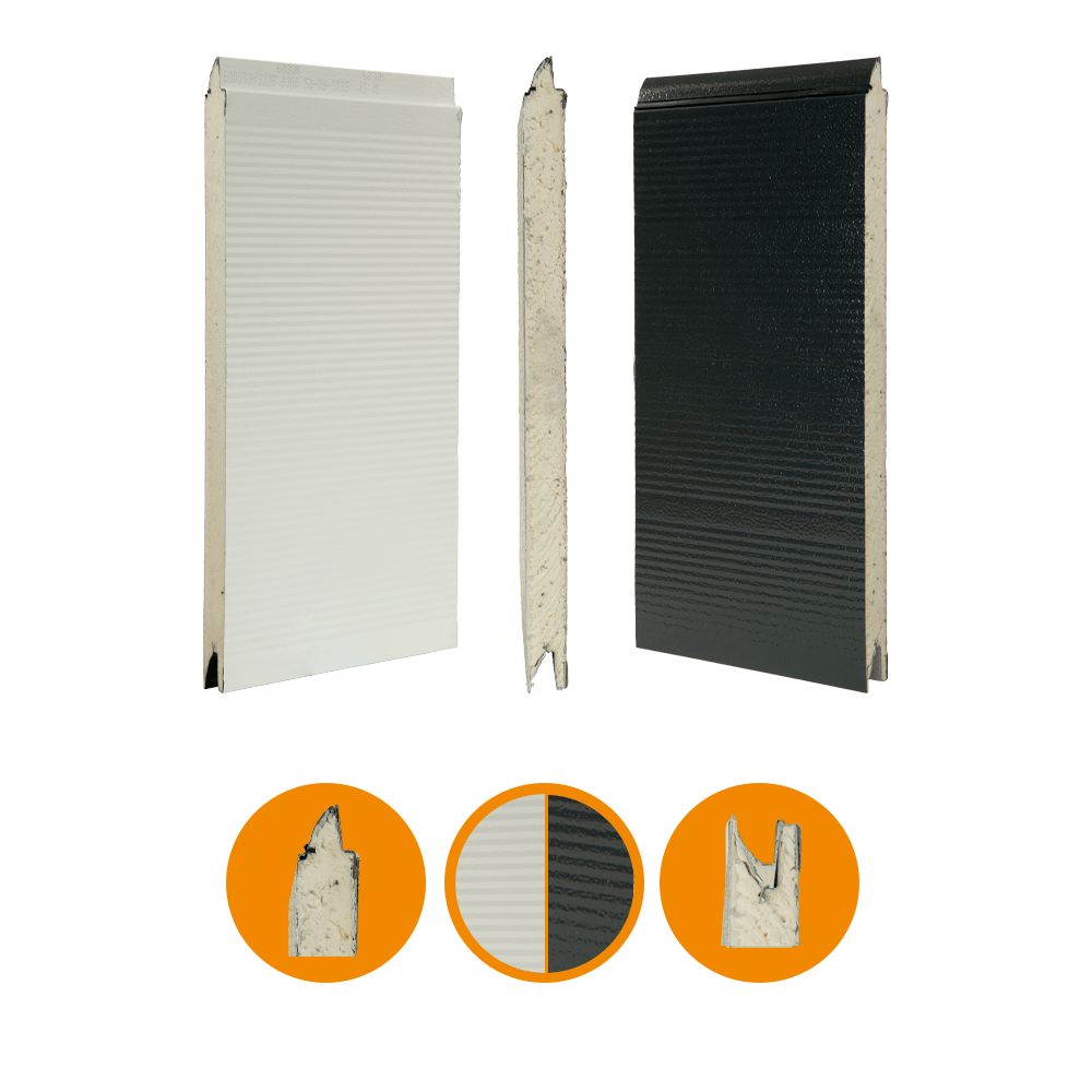 [102001025-a] Crawford door panel original 542. steel. 42x600mm. RAL 7016/RAL9002 (Whole unit, Standard, Standard)