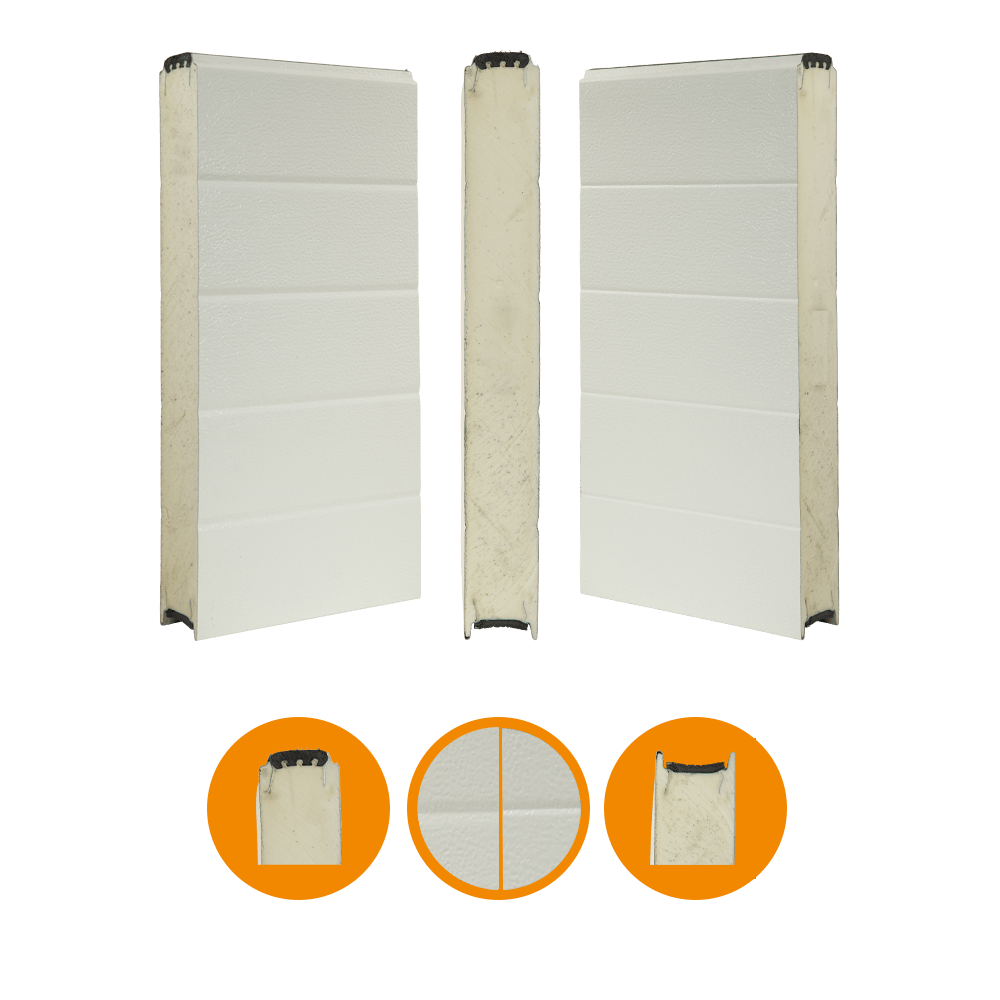 [102001038-a] Door panel 80x610mm, stucco / stucco RAL 9002/RAL 9002 (Ensemble complet, Standard, Standard)