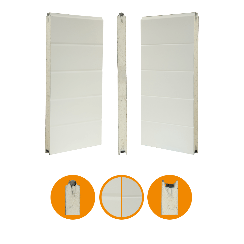 [102001003-a] Doorpanel 40x610mm, smooth / smooth RAL 9002/RAL 9002 (Whole unit, Standard, Standard)