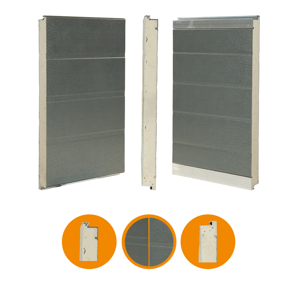 [102001009-a] IDD-HO panel for Hörmann SPU 20 42x500mm Silver gray (Ensemble complet, Standard, Standard)