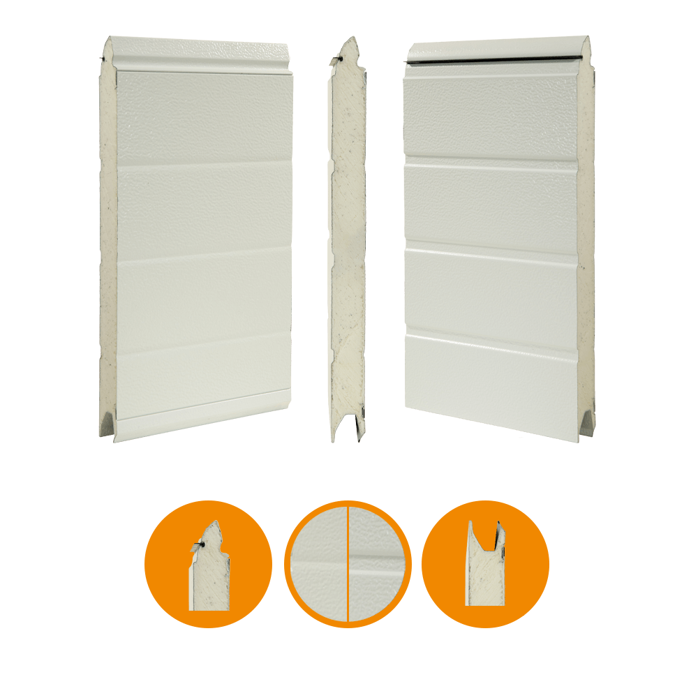 [102001016-a] Novoferm door panel 45x500mm, RAL 9002/RAL 9002 (Whole unit, Standard, Standard)
