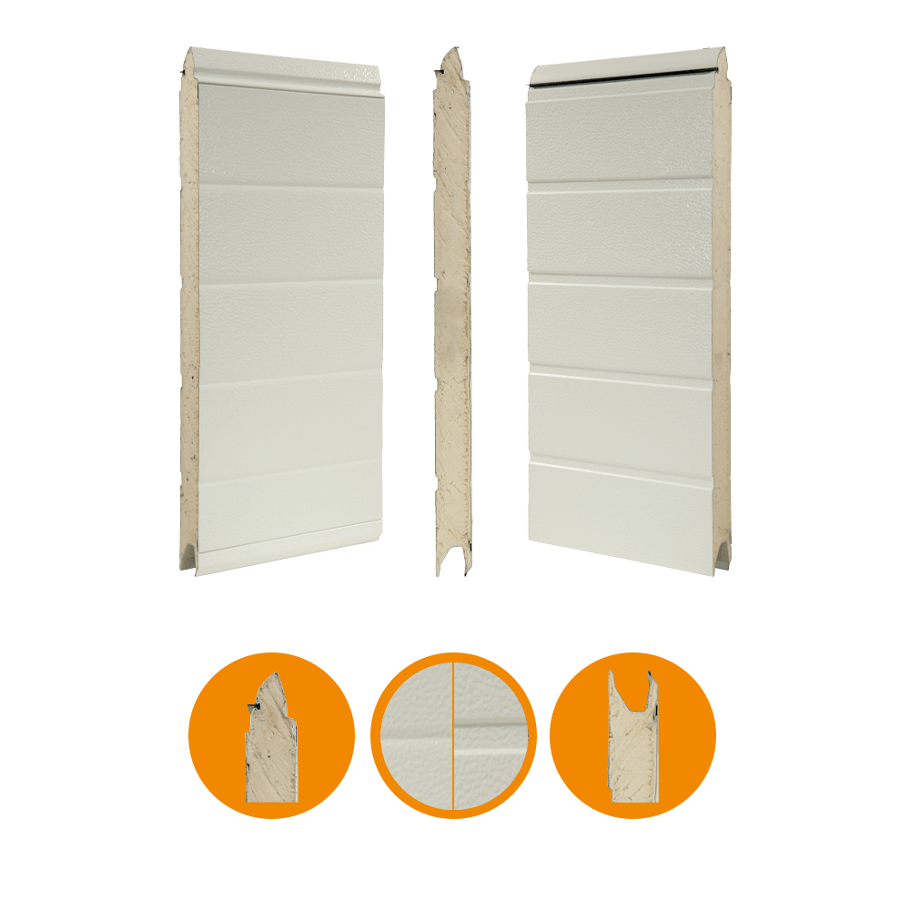 [102001017-a] Novoferm door panel 45x625mm, RAL 9002/RAL9002 (Whole unit, Standard, Standard)