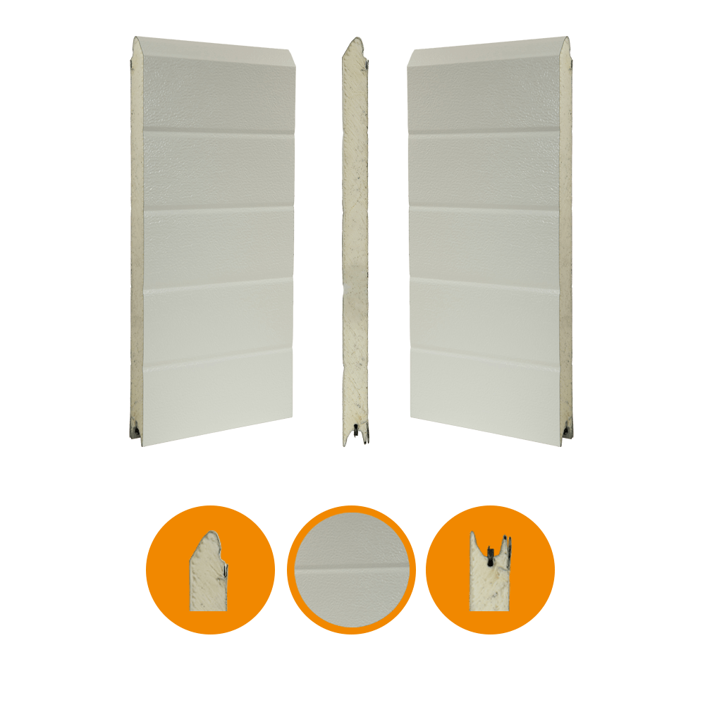 Stucco / Stucco finger safe panel - ST9V. RAL 9002/RAL 9002 610 mm