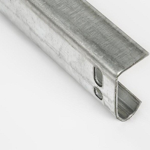 Vertical door track. 2 inch. stainless steel